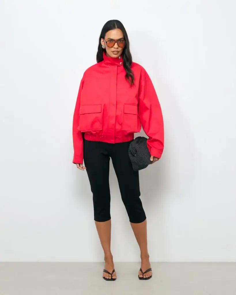 Aere Ines Funnel Neck Bomber