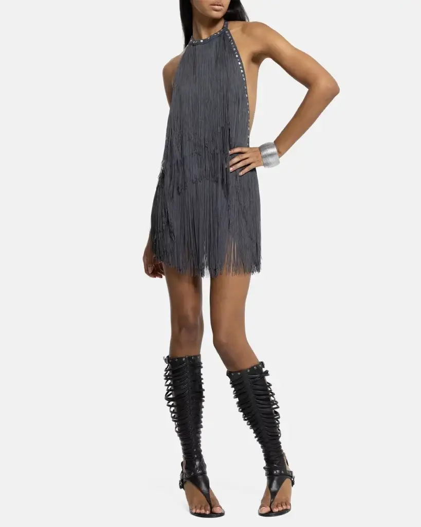 Jaded London Backless Fringe Mini Dress